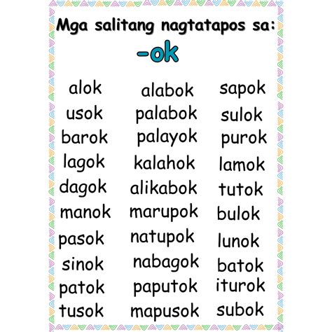 Mga Salitang Nagtatapos Sa OS .